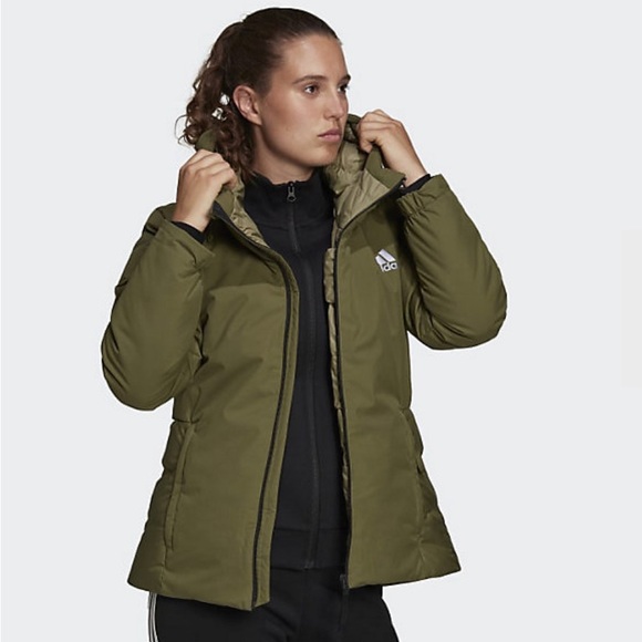 Adidas Women’s Traveer Cold Ready Water Repellent Performace Puffer Coat Jacket - Picture 6 of 7